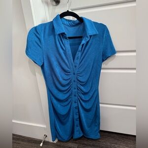 Blue Button Down Dress